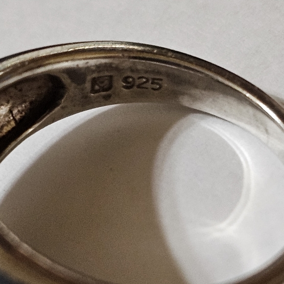 MICHELLE ALBALA Sterling Silver Vintage Real Opal Gem Inlay Ring Size 6.… - Picture 3 of 6